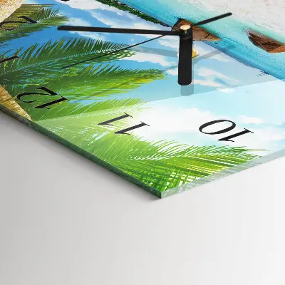 Decoratieve glazen klok vierkant Eiland
