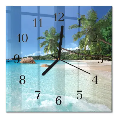 Decoratieve glazen klok vierkant Strand