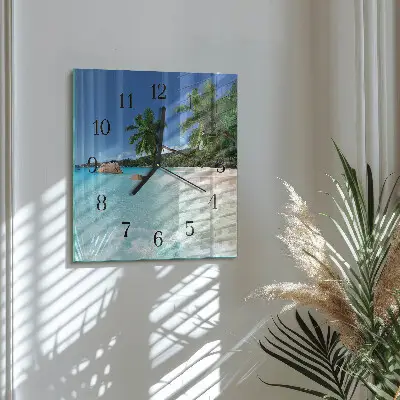 Decoratieve glazen klok vierkant Strand