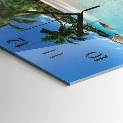 Decoratieve glazen klok vierkant Strand