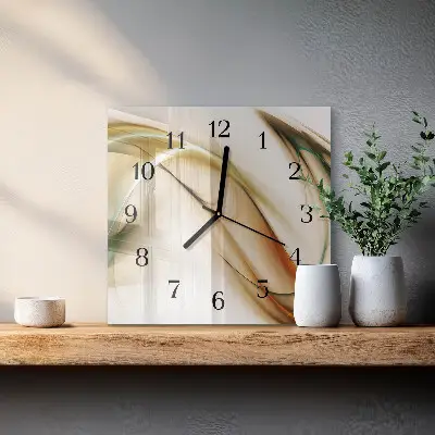 Decoratieve glazen klok vierkant Abstractie