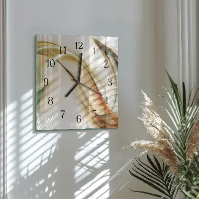 Decoratieve glazen klok vierkant Abstractie