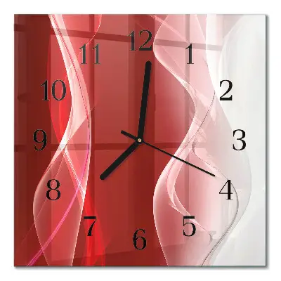 Decoratieve glazen klok vierkant Abstractie
