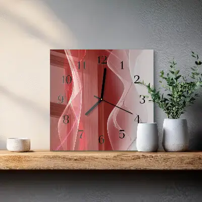 Decoratieve glazen klok vierkant Abstractie