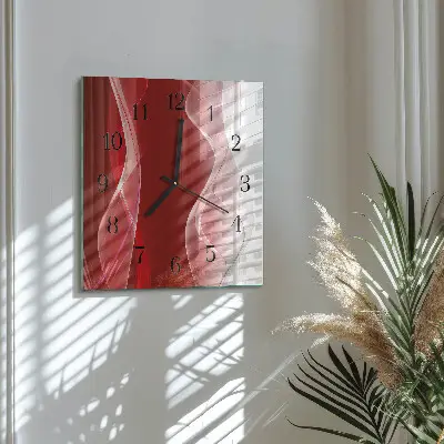 Decoratieve glazen klok vierkant Abstractie
