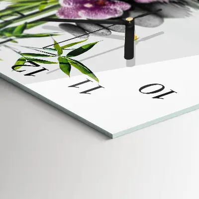 Decoratieve glazen klok vierkant Bloeiende boom