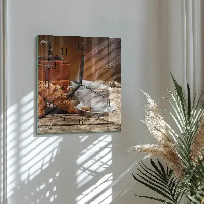Vierkante glas klok Koffiemolen