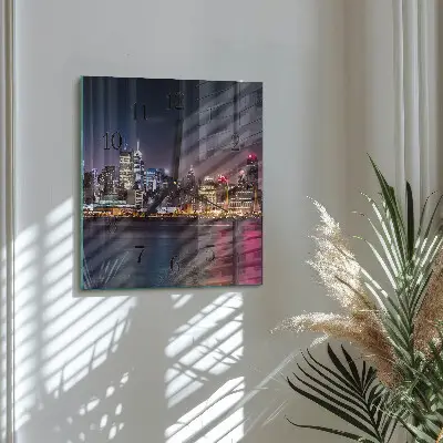 Decoratieve glazen klok vierkant Horizon