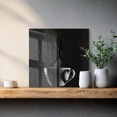 Decoratieve glazen klok vierkant Mok