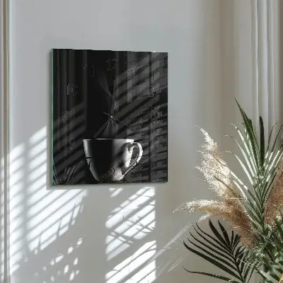 Decoratieve glazen klok vierkant Mok