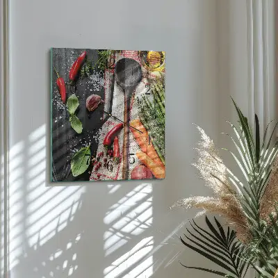 Vierkante glas klok Specerijen