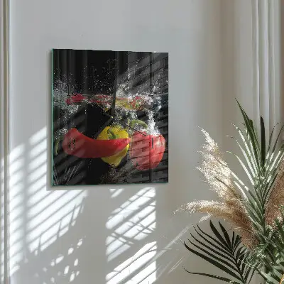 Decoratieve glazen klok vierkant Peper