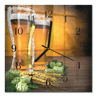 Decoratieve glazen klok vierkant Glazen bier