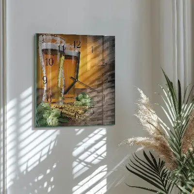 Decoratieve glazen klok vierkant Glazen bier