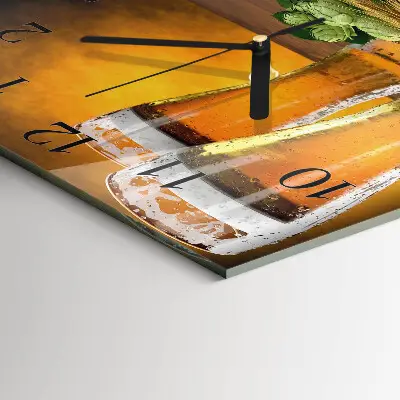 Decoratieve glazen klok vierkant Glazen bier