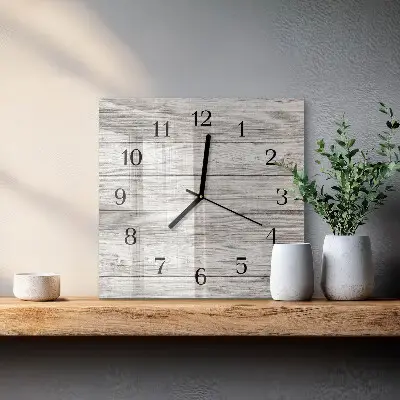 Decoratieve glazen klok vierkant Grijze borden