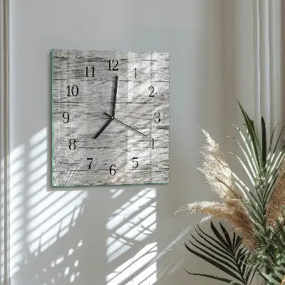 Decoratieve glazen klok vierkant Grijze borden