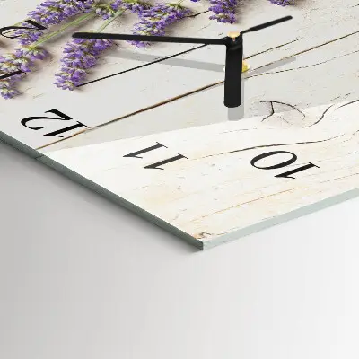 Moderne wandklok glas vierkant Lavendel
