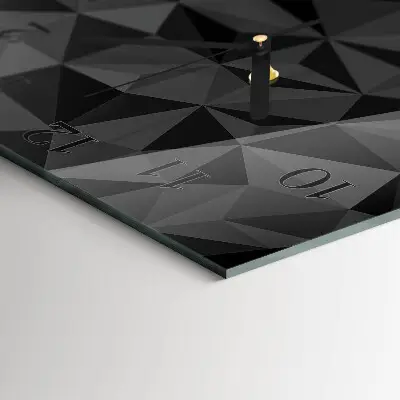 Vierkante glazen klok 3d-patroon
