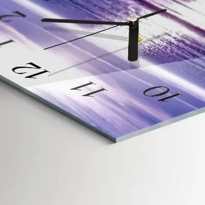 Moderne wandklok glas vierkant Zee