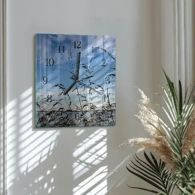 Decoratieve glazen klok vierkant Gras