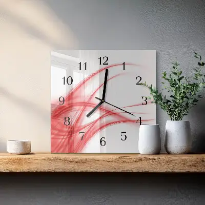 Vierkante glazen klok Abstracte kunst