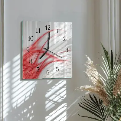 Vierkante glazen klok Abstracte kunst