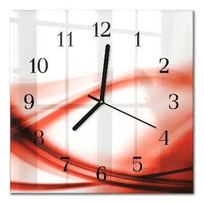 Decoratieve glazen klok vierkant Abstracte lijnen