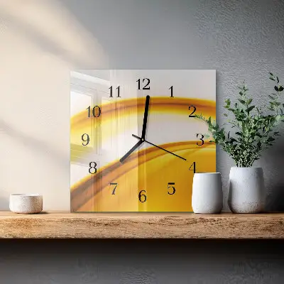 Vierkante glas klok Abstracte kunst
