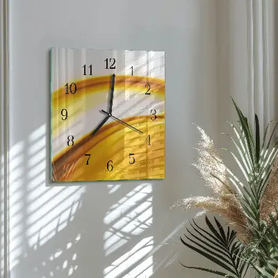 Vierkante glas klok Abstracte kunst
