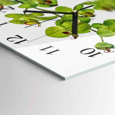 Decoratieve glazen klok vierkant Orchidee