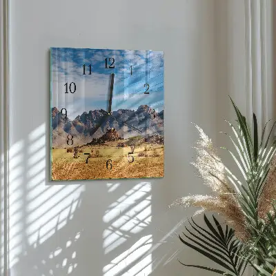 Vierkante glas klok Bergen