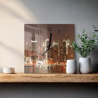 Decoratieve glazen klok vierkant Horizon