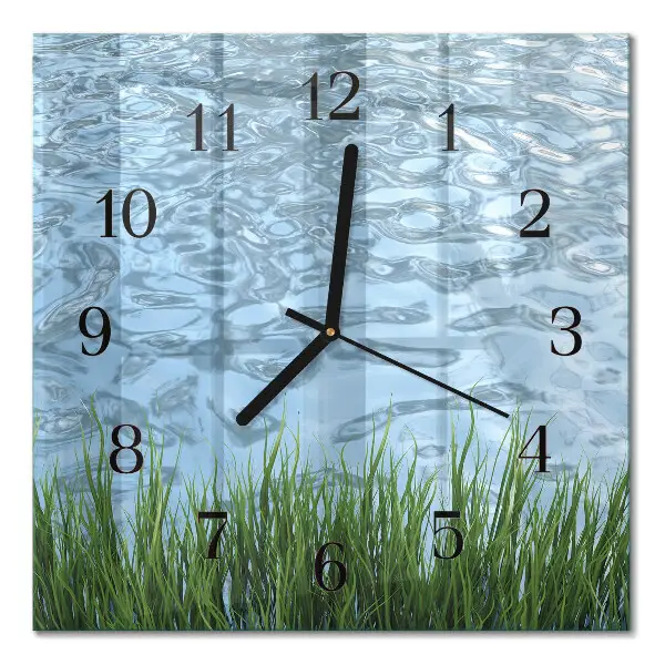 Vierkante glas klok Graswater