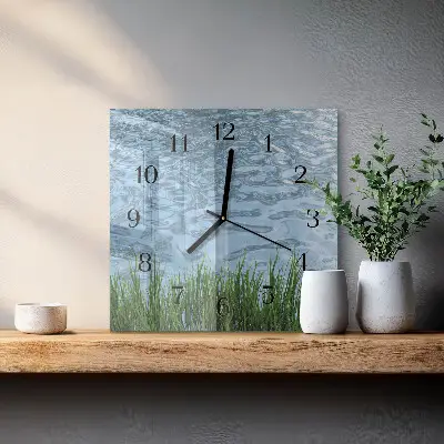 Vierkante glas klok Graswater