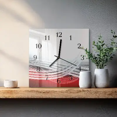 Moderne wandklok glas vierkant Abstractie