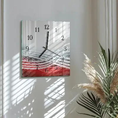 Moderne wandklok glas vierkant Abstractie