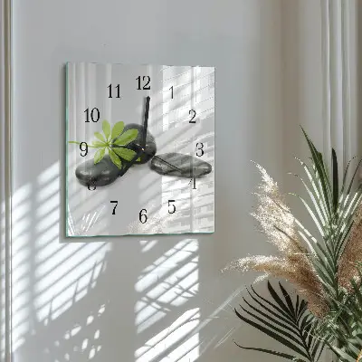 Decoratieve glazen klok vierkant Stenen