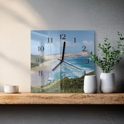 Decoratieve glazen klok vierkant Kust