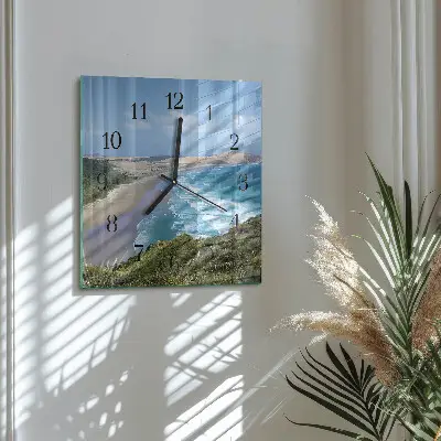 Decoratieve glazen klok vierkant Kust