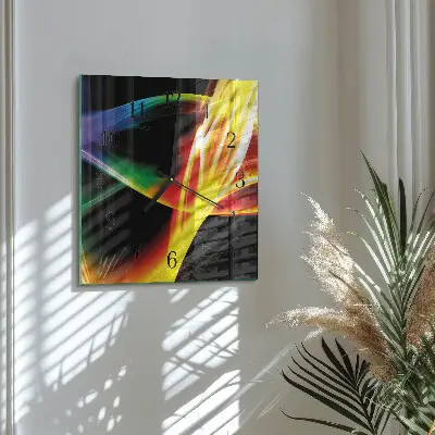 Vierkante glas klok Abstractie