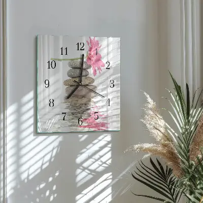 Vierkante glas klok Stenen