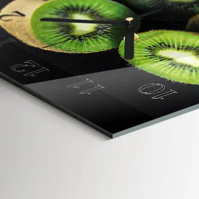 Decoratieve glazen klok vierkant Kiwi