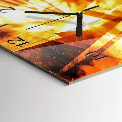Vierkante glazen klok Abstractie