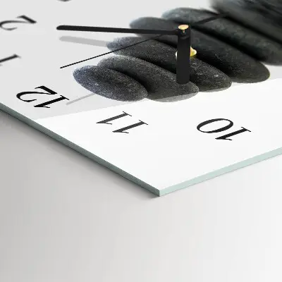 Decoratieve glazen klok vierkant Stenen