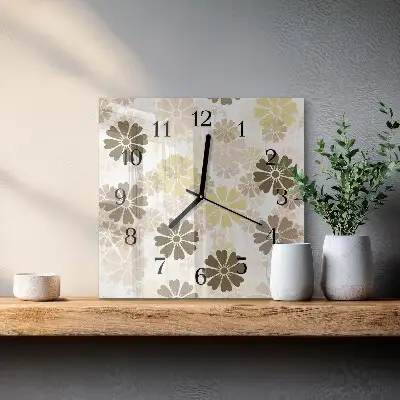 Vierkante glazen klok Bloemkunst