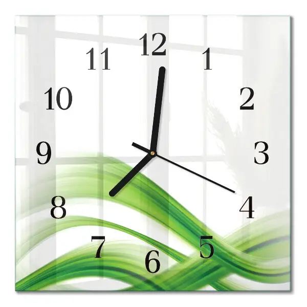 Decoratieve glazen klok vierkant Abstracte golf