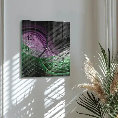 Decoratieve glazen klok vierkant Abstracte kunst