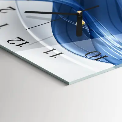 Decoratieve glazen klok vierkant Abstracte lijnen