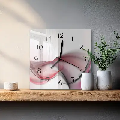 Vierkante glazen klok Abstracte kunst